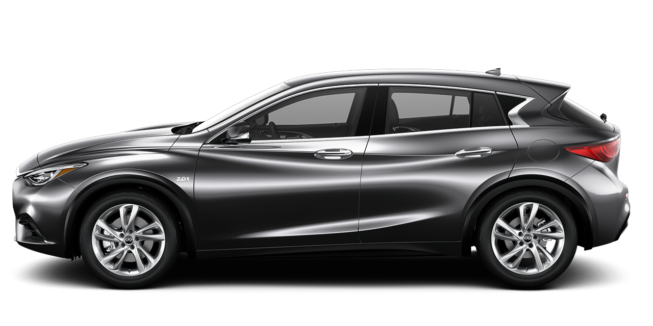 A 2018 INFINITI QX30 in Modesto CA dealer INFINITI of Modesto. Graphite